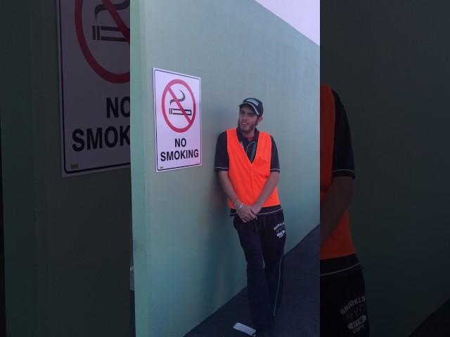 Putting up WHS signage in the workplace