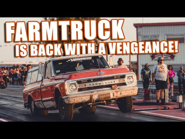 FARMTRUCK RACES A NITRO CAR , A LAMBO AND A RAIL DRAGSTER AT MO-KAN DRAGWAY