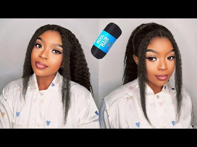 BRAZILIAN WOOL Is Giving Kinky Straight Vibes| Crochet Hairstyle Using Brazilian Wool