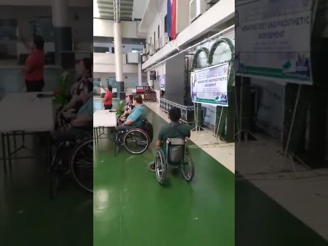 flag raising program at trece martirez for hearing aid test and prosthetics measurements