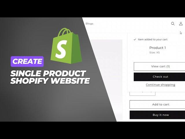 How to Create a Single Product Shopify Store | Create shopify store 2025