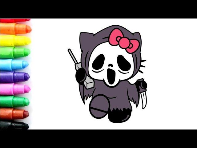 How To Draw Hello Kitty Halloween