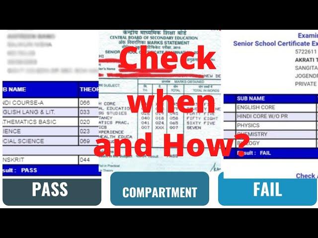 CBSE Marksheet | Pass ,2 subjects less than 33% in theory | Compartment| Failed