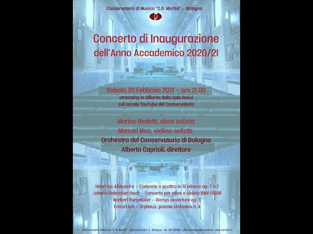 Concerto di Inaugurazione a.a. 2020/21 - Streaming in differita del 20.02.2021 ore 21.00