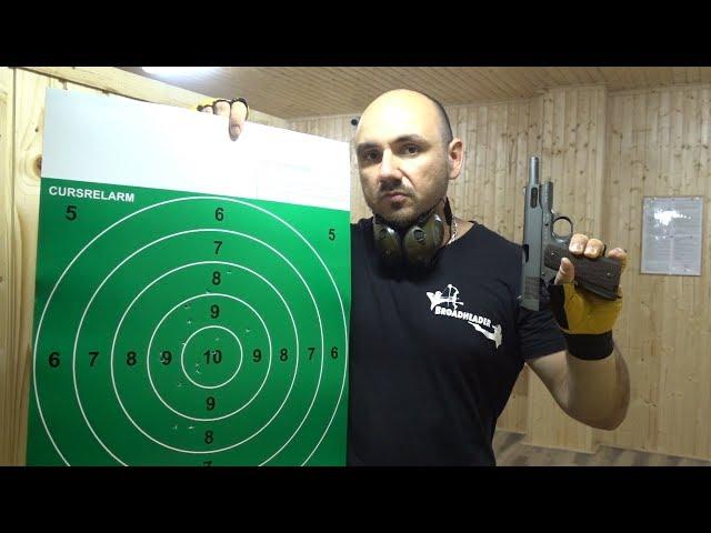 COLT 1911 CO2 AIRSOFT DE LA OQTAGON AIRSOFT CLUJ - TEST CRONO SI PRECIZIE