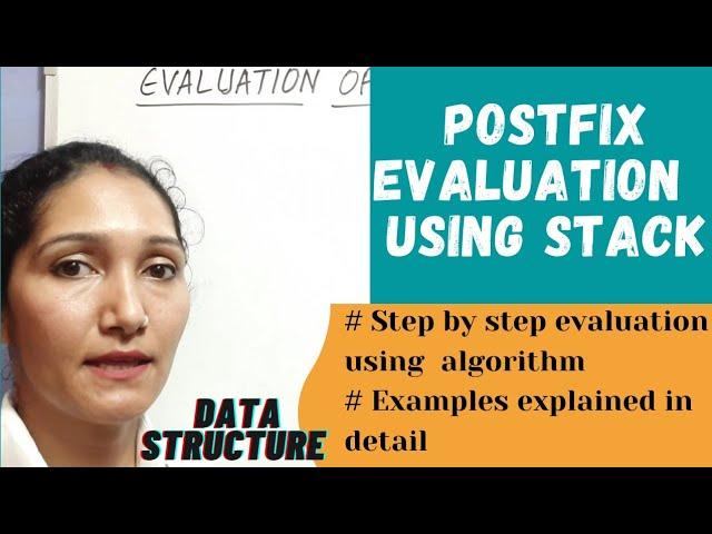 Evaluating A Postfix Expression Using STACK| Examples | Data Structure #42