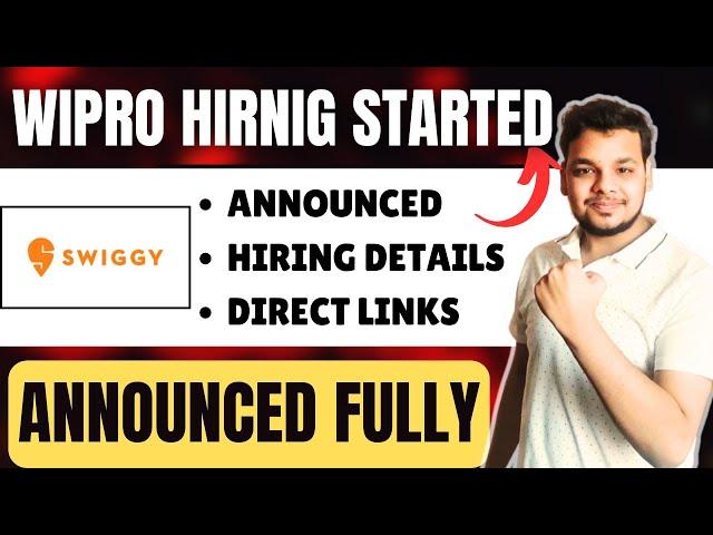 Biggest Announcements | Wipro , Swiggy | OFF Campus Drive | 2025, 2024 Batch Hirings | Fresher Jobs