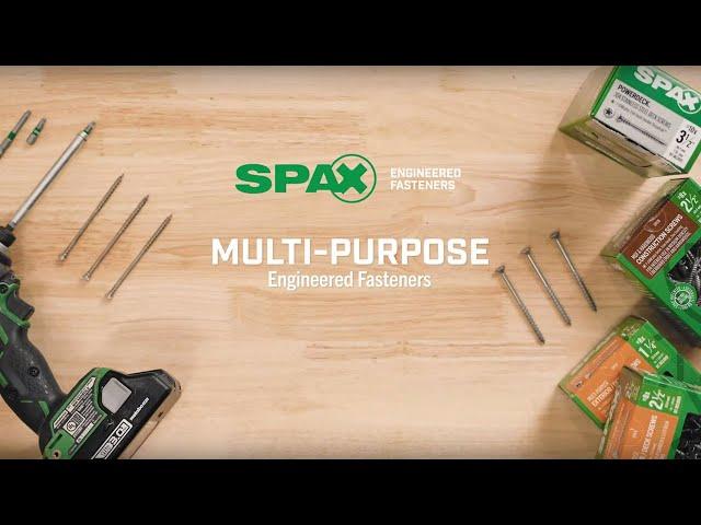 SPAX® Multi-Purpose Engineered Fasteners – Versatility Backed By Unbeatable Strength