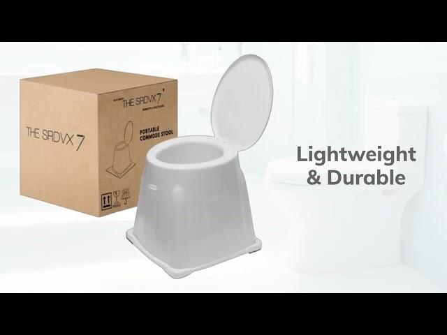 THE SRDVX 7 Portable Commode Stool converts Indian toilets to Western toilets.