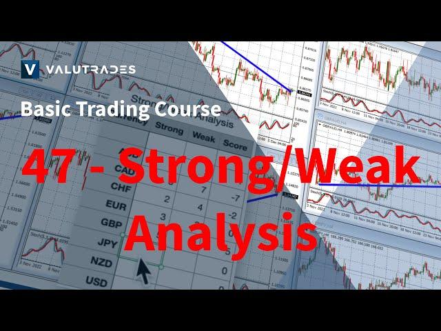 Valutrades Basic Trading Course - Lesson 47: The Forex Strong/Weak Analysis