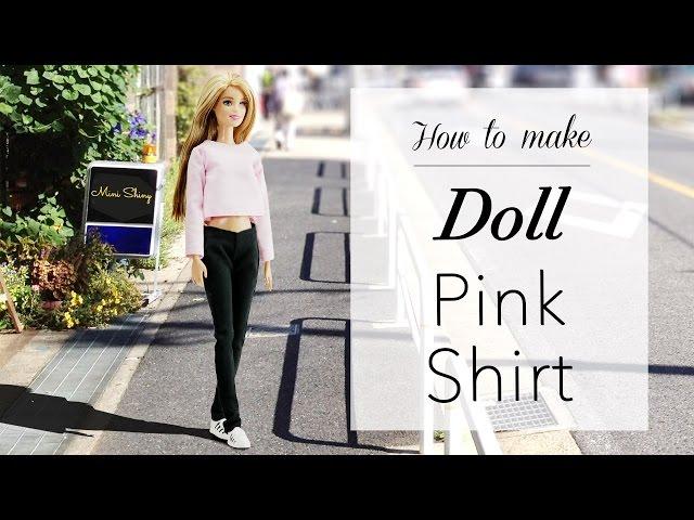 Doll Fashion DIY | Pale Pink Shirt | Blush Pink Blouse