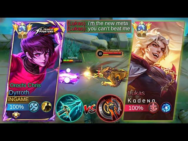 DYRROTH VS LUKAS NEW META (DEMON AGAINST BEAST) EXP LANE TUTORIAL NEW 1 SHOT BUILD MLBB