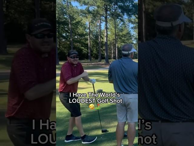 The difference in their reactions to the loudest golf shot ever prank  #golf #prank #reaction