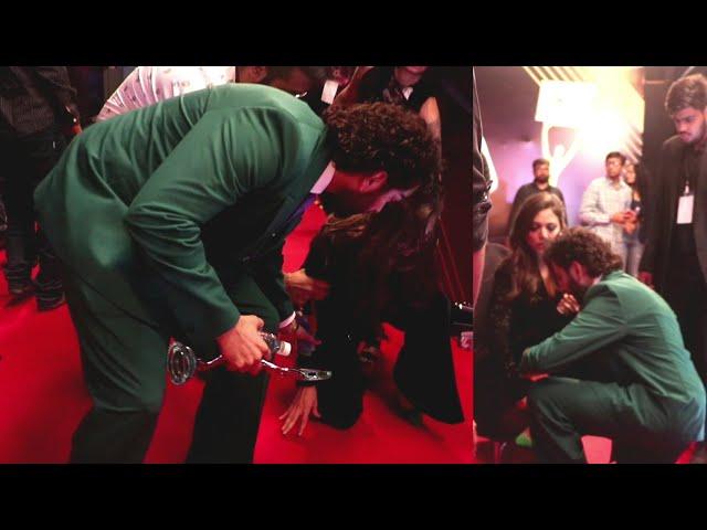 Nakuul Mehta Wife Jankee Parekh Falls Badly While Walking at ITA Award 2022