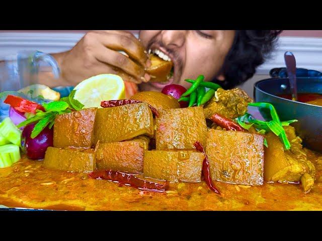 EPIC PORK EATING CHALLENGE - MUKBANG VERY SPICY & YUMMY PORK RIBS MEAT CURRY WITH RICE & PEPPERMINT