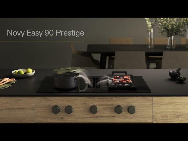 Novy Easy Prestige, plaque de cuisson avec hotte intégrée à boutons rotatifs