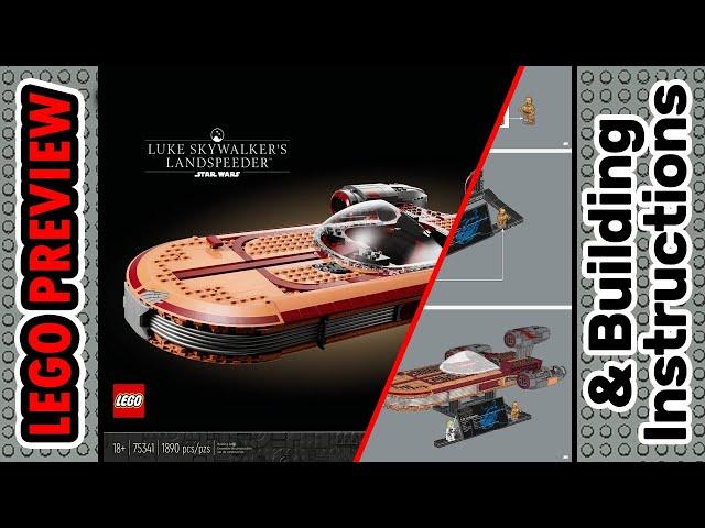 PREVIEW: 75341, LEGO STAR WARS, Luke Skywalker’s Landspeeder​ & Building Instructions! LEGO 2022