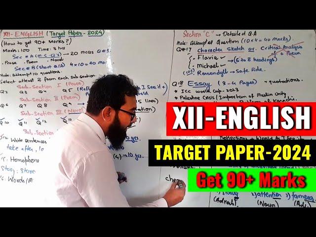 XII-English Target Paper 2024