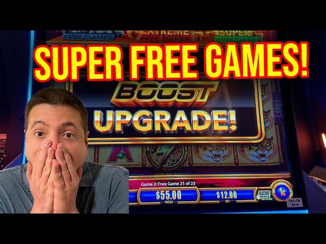 MAX BET SUPER FREE GAMES ON WONDER 4 GOLD BOOST IN LAS VEGAS!