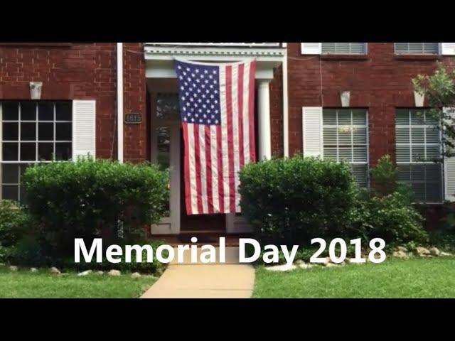 Michael, Bob, Carol on Memorial Day Weekend 2018 Raise the American Flag at Home