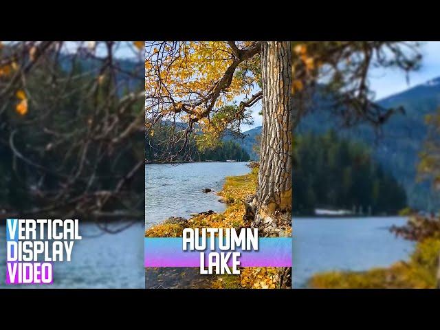 3 Hours of Calming Autumn Lake for Vertical Screens - 4K Fall Scenery & Relaxing Nature Sounds