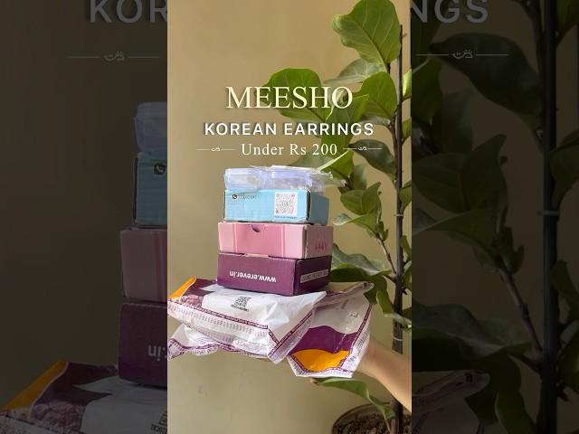 Random *Meesho* Korean Earrings Under Rs 200  #meeshofinds #meeshohaul #koreanearrings