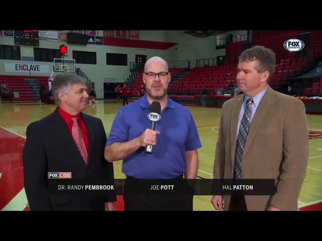 Mayor Patton, Chancellor Pembrook Halftime with Joe Pott