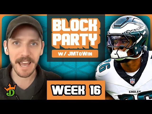 WEEK 16 DFS STRATEGY & GPP PICKS W/ JMTOWIN