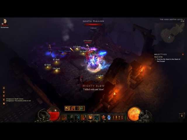 Diablo 3 Act 3 Inferno farming with glasscannon Barbarian 23k hp 250 res all!!!