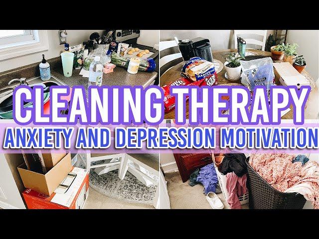 CLEAN WITH ME THROUGH MY ANXIETY AND DEPRESSION | REAL LIFE MESSY HOUSE CLEANING MOTIVATION