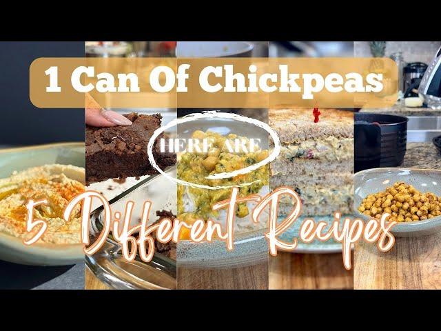 The Versatility of Chickpeas | 5 Different Recipes | Meal Prep | Protein + Fiber   | Cheap Meals