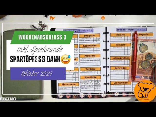 Oktober Budget| Wochenabschluss 3 | ​⁠Gut das es Spartöpfe gibt | Finanzen im Griff trotz ADHS