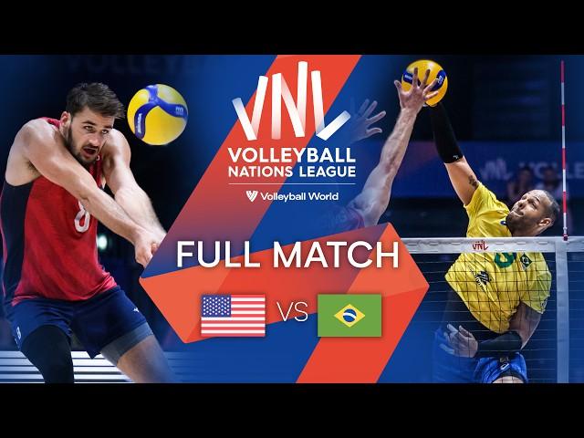  USA vs.  BRA - Full Match | Men’s VNL 2022