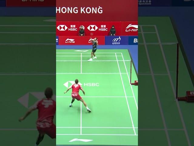 Amazing save from Viktor Axelsen #shorts #badminton #BWF