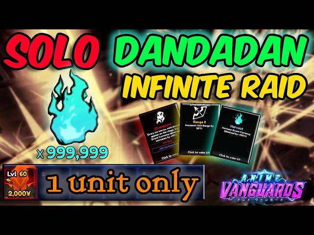 DANDADAN SOLO RAID INFINITE "1 UNIT ONLY" | Anime Vanguards