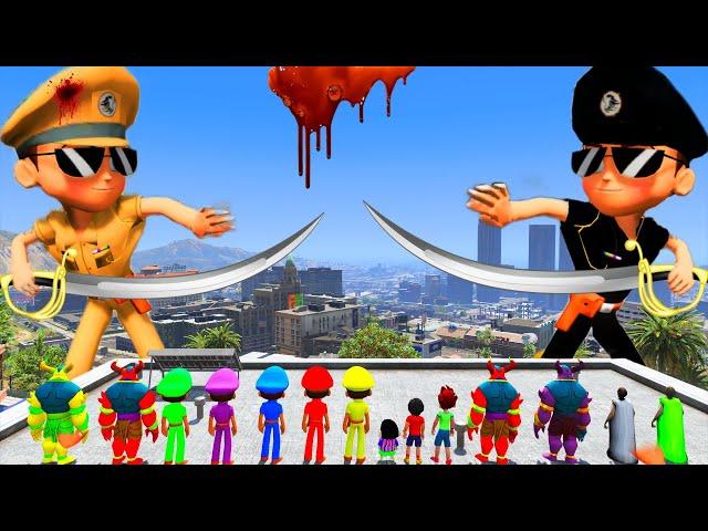 LITTLE SINGHAM WITH SHIVA KICKO SHINCHAN FOUND BIGGEST EVER KICKO IN GTA 5 #34