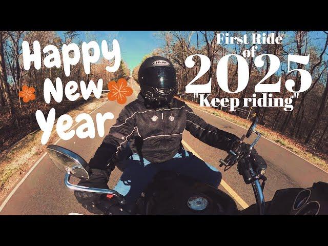 First Motorcycle Ride of 2025| Happy New Year| Content Creators Shoutout| 2025 Trips #motorcycle