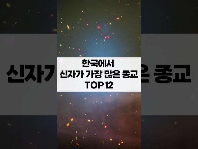 한국에서 신자가 가장 많은 종교 TOP 12