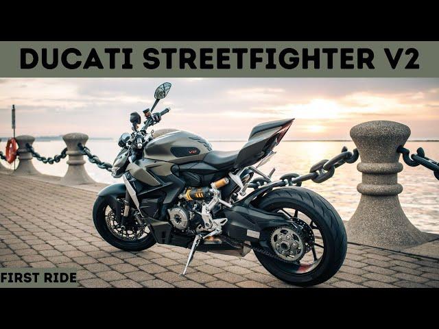 New Ducati Streetfighter V2- First Ride- Motovlog