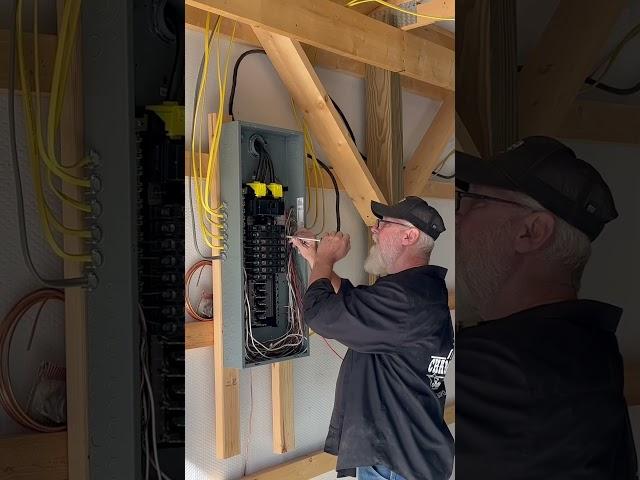 Phil Sr. Wiring Up the Garage Central Air ️ #electrician #construction #diy #homestead