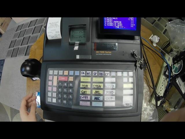 Programming a New Item Using Barcode Scanner to the HK-7240/7200 Cash Register