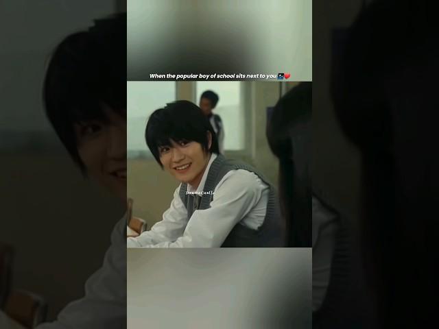 School's popular boy sits near her  #jdrama #japanese #kiminitodoke #shorts