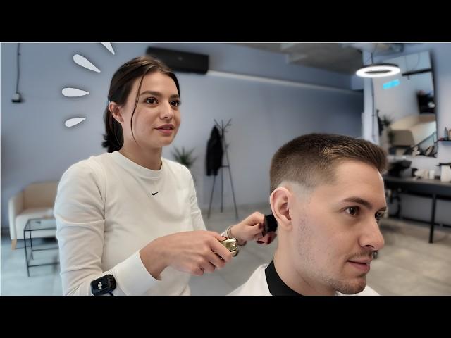 Cute Ukrainian Barber ASMR - Complete Haircut & Shave Session [$35]