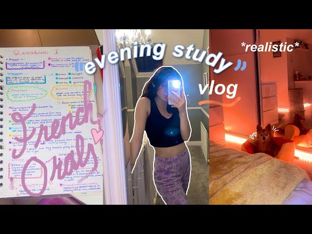 a *realistic* study evening vlog