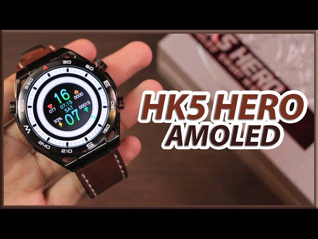 Unboxing HK5 Hero Smartwatch - AMOLED, True Always On Display, EMOJIS, Compass, SICHE Chip!