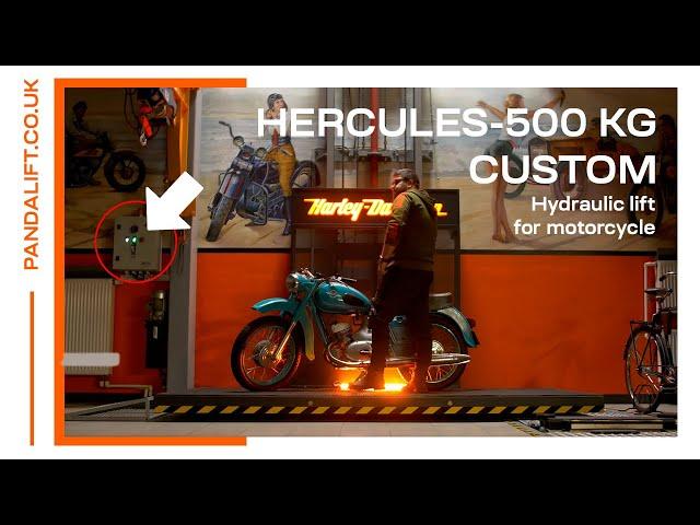 Hydraulic lift for motorcycle HERCULES-500 KG CUSTOM. PANDA LIFT