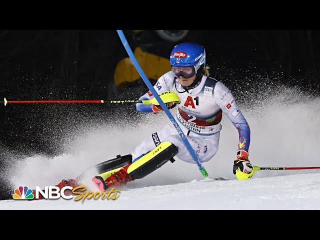 Mikaela Shiffrin MAKES HISTORY under the lights in slalom World Cup | NBC Sports