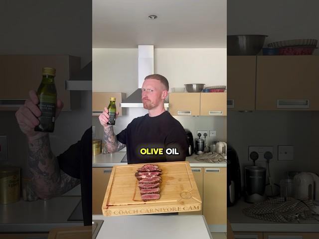 What you cooking your food in? #carnivore #steak #cooking #oliveoil #ghee #carnivorediet #health