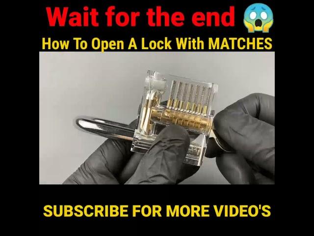 @2win Masks HOW TO OPEN A LOCK WITH MATCHES | #shorts #lockwithmatches