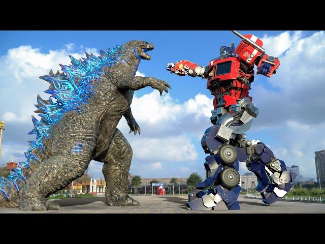 Transformers: The Last Knight | Optimus Prime vs Godzilla Fight Scene | Comosix Tech [HD]